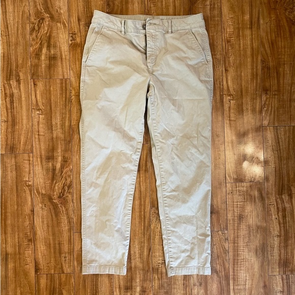 EDDIE BAUER Women’s Tan Khaki Pants Slim High Rise Size 8 - Picture 1 of 12